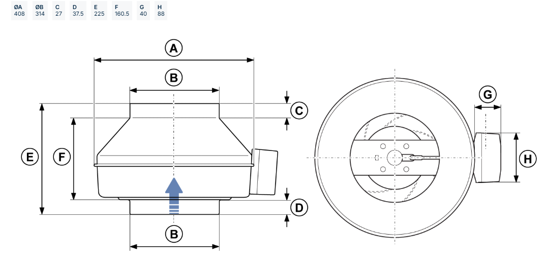 Systemair Kanalfläkt K 315 L EC Sileo