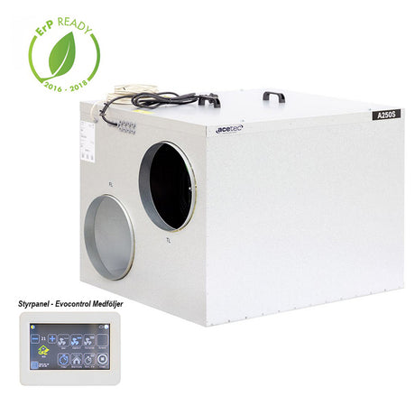 FTX Acetec EvoAir A250S EvoControl - 400m² styrpanel medföljer