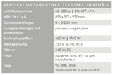 FTX Swegon Casa R7 Genius tekniskt innehåll mått specifikationer